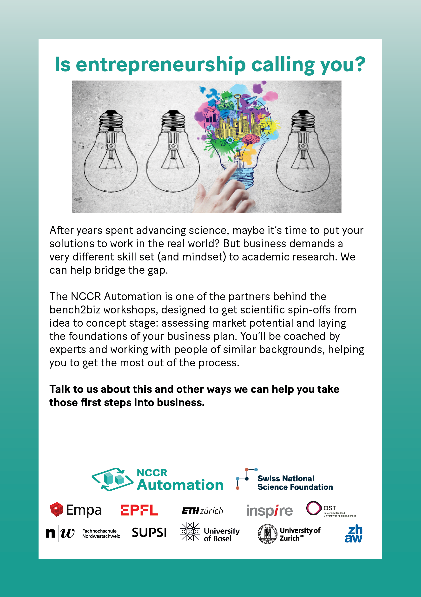 Flyer for entrepreneurship