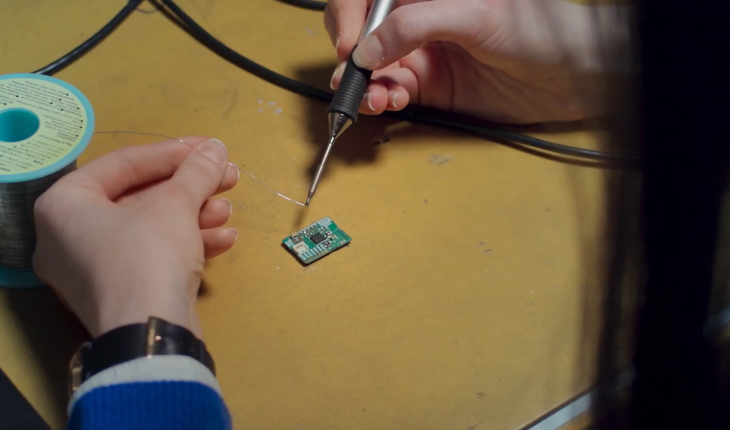 Naomi working in her lab.