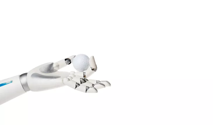 Robot holding a ball