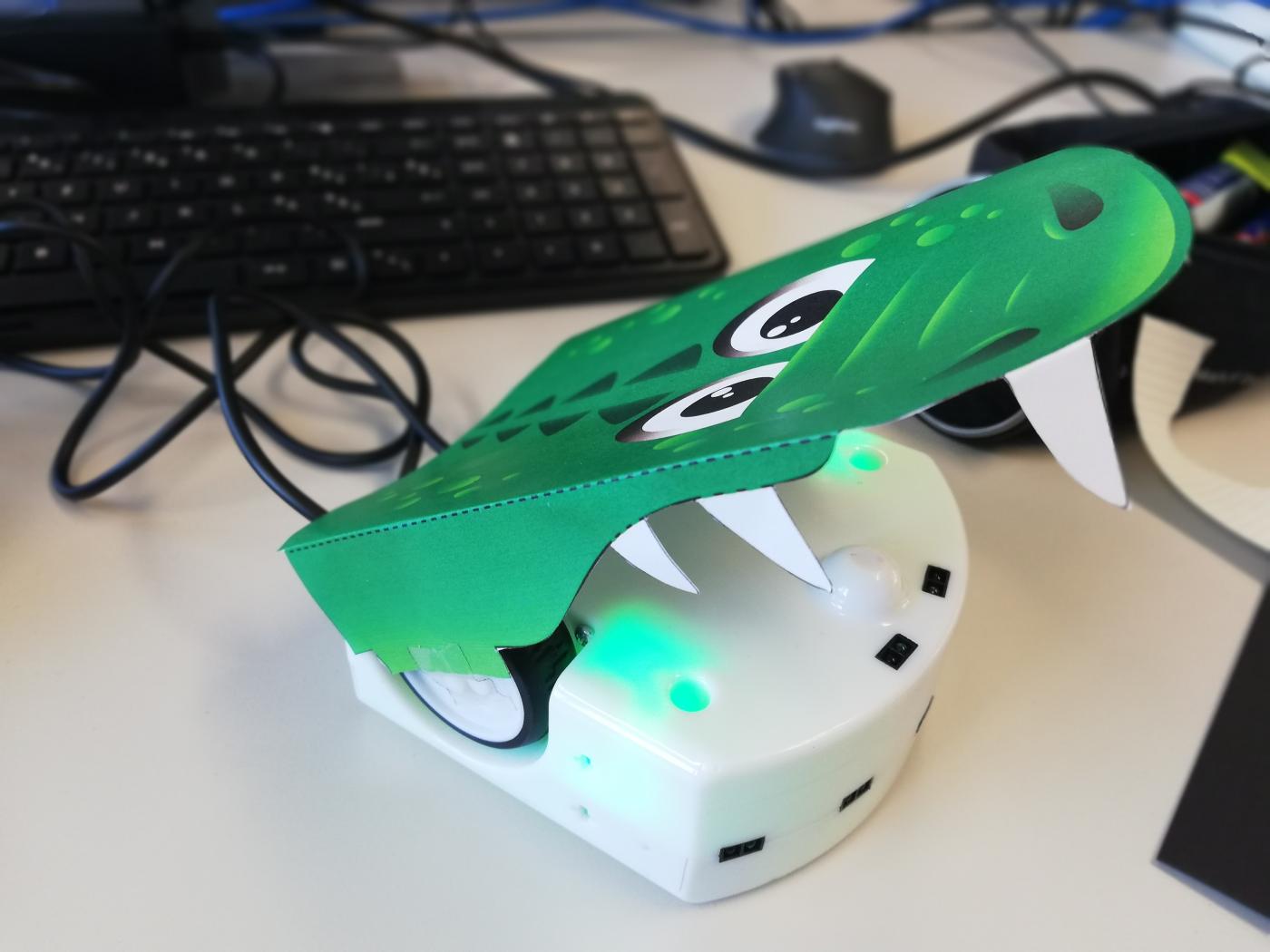 In the Alien Dental Clinic, children designed the appearance of their robot as well as controlling its bite.